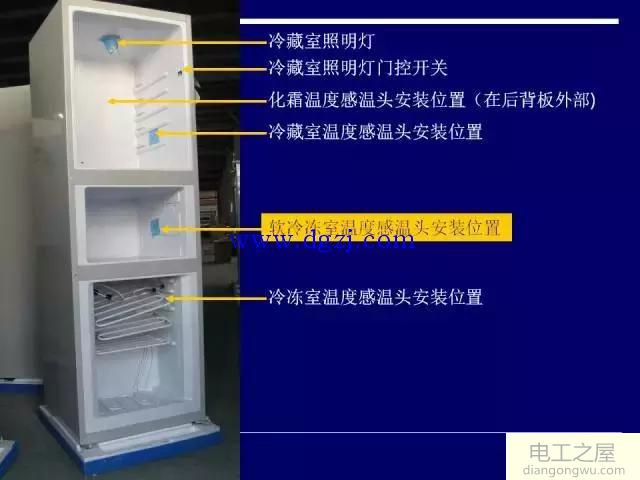 双温单控冰箱控制原理及内部结构图