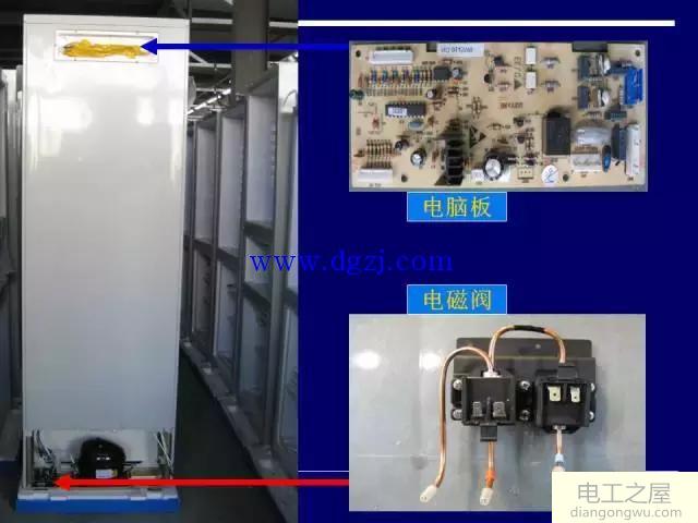 双温单控冰箱控制原理及内部结构图