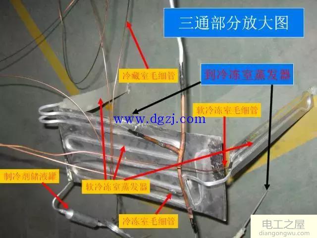 双温单控冰箱控制原理及内部结构图