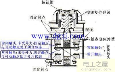 按钮开关的结构图解