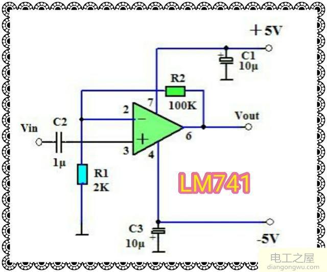 双电源运放电路转为单电源供电<a href=http://www.diangongwu.com/zhishi/dianlutu/ target=_blank class=infotextkey>电路图</a>