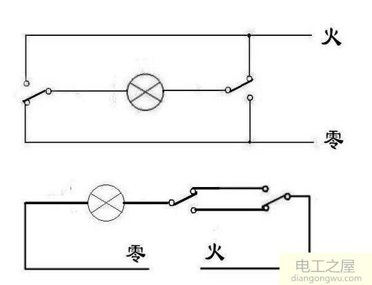 双控开关怎么安装?双控开关接法示意图