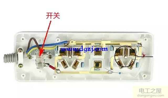 带开关插线板开关坏掉的维修方法