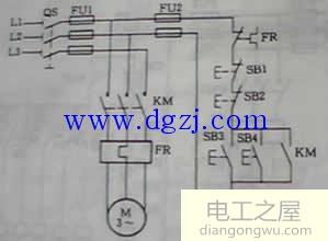 电动机异地控制<a href=http://www.diangongwu.com/zhishi/dianlutu/ target=_blank class=infotextkey>电路图</a>