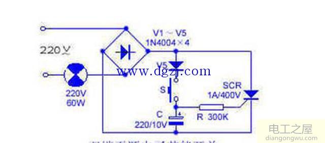 延迟关灯<a href=http://www.diangongwu.com/zhishi/dianlutu/ target=_blank class=infotextkey>电路图</a>及原理说明