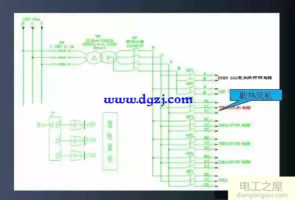 配电室二次设备如何接线图