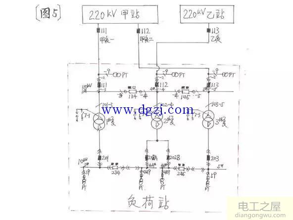 110kV变电站的接线方式图