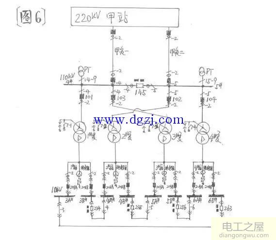 110kV变电站的接线方式图