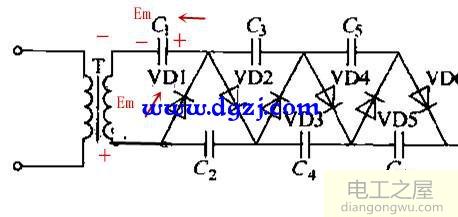 倍压整流电路原理及应用<a href=http://www.diangongwu.com/zhishi/dianlutu/ target=_blank class=infotextkey>电路图</a>