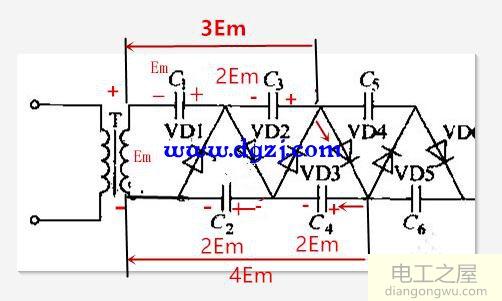 倍压整流电路原理及应用电路图