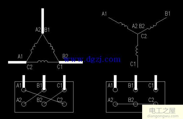 星形接法和三角形接法正规图解
