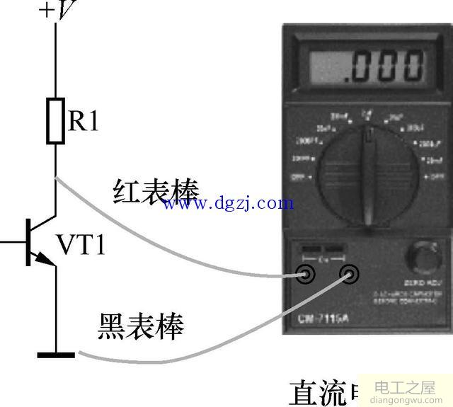 测量直流电压接线示意图
