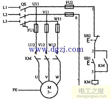 接触器的自锁系统组成及接线原理图