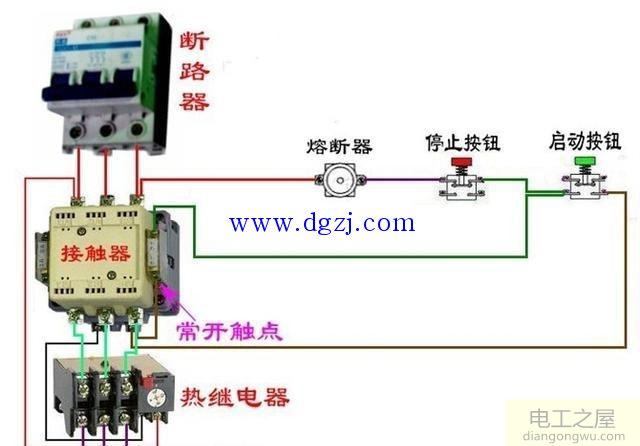 电工培训断路器接触器接线图大全