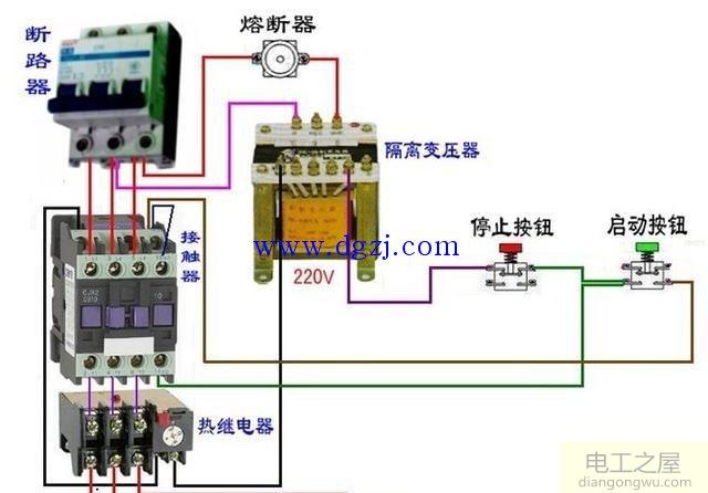 电工培训断路器接触器接线图大全