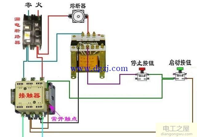 电工培训断路器接触器接线图大全