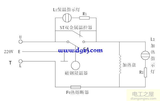 电饭锅内部结构图电路图及常见故障维修