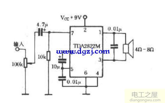 TDA7000简易调频收音机电路图