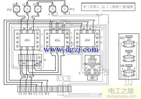 星三角降压启动电路图_正反转星三角降压启动电路图