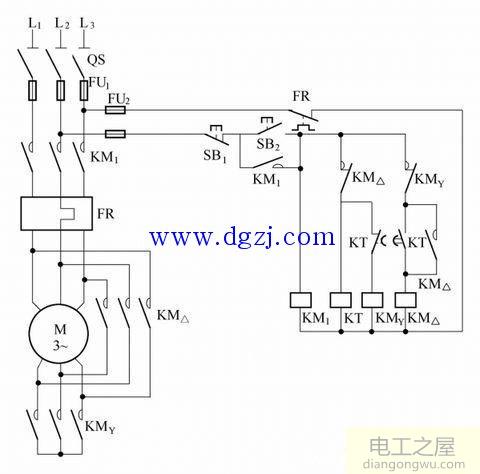 星三角降压启动电路图_正反转星三角降压启动电路图
