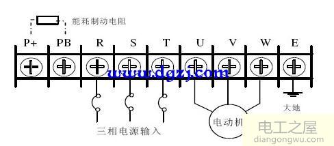 普通三相电机接变频器图解