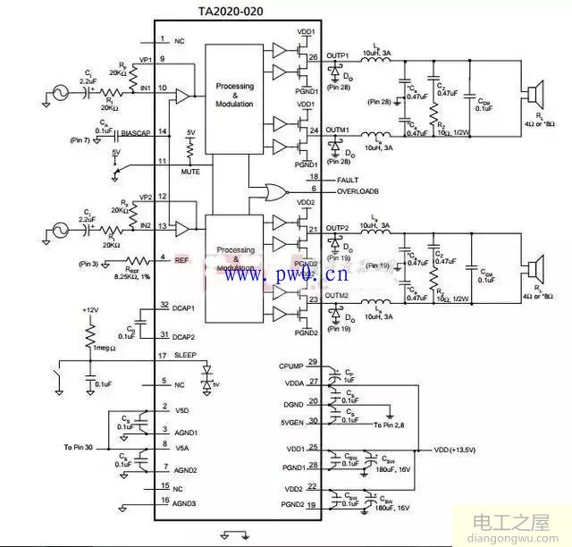 音频功放电路原理图讲解