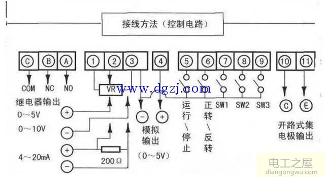 变频器的主电路接线图_变频器控制线接线图