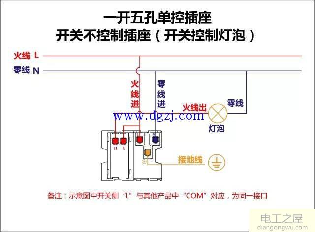 单控双控三控开开关接线图大全