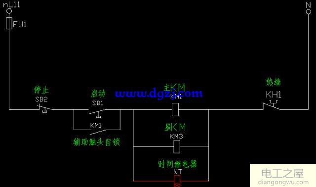 三相异步电动机控制电路图的画法