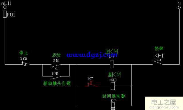 三相异步电动机控制电路图的画法