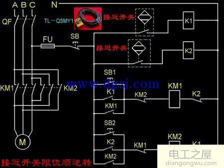 电容式接近开关限位接线图