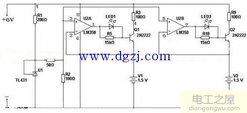 lm358制作充电转灯电路图