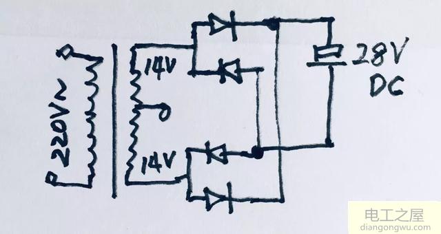 双14V变压器变直流电的原理