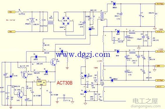 电磁炉的<a href=http://www.diangongwu.com/zhishi/dianlutu/ target=_blank class=infotextkey>电路图</a>及原理分析