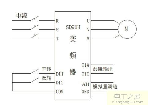 变频器指示开关怎么接线?指示灯是380的