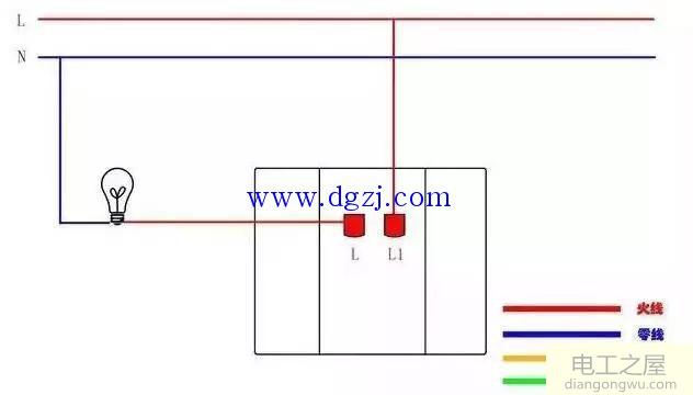 电灯单控接法及原理图解