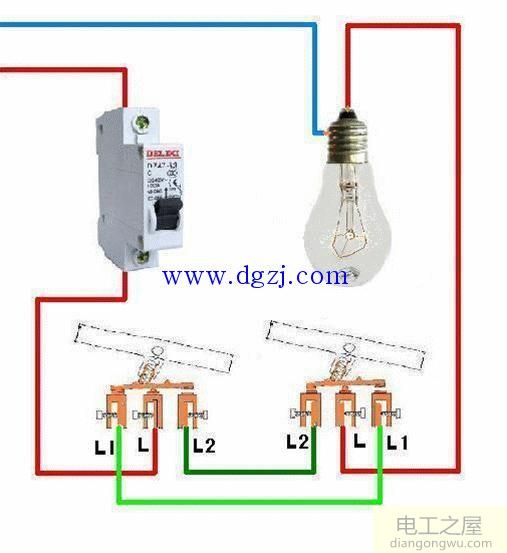 电灯单控接法及原理图解