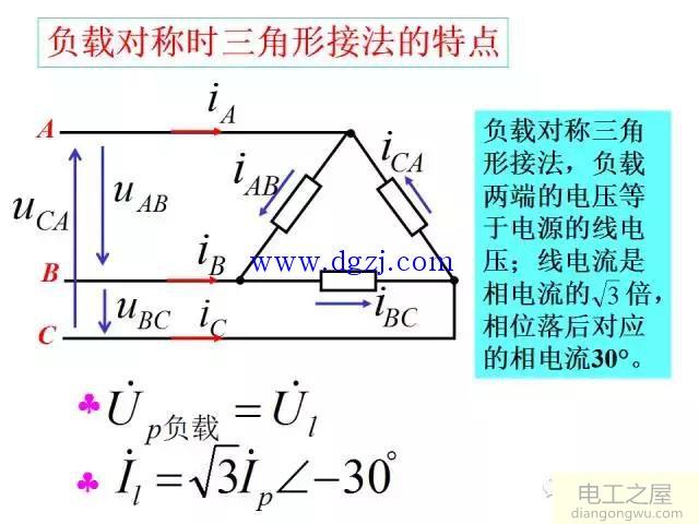 负载三角形接法计算公式