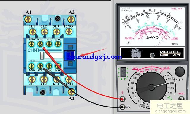 指针万用表怎么测接触器主触点和辅助触点