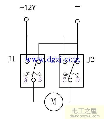 12v电机如何控制正反转_12v正反转电机接线图