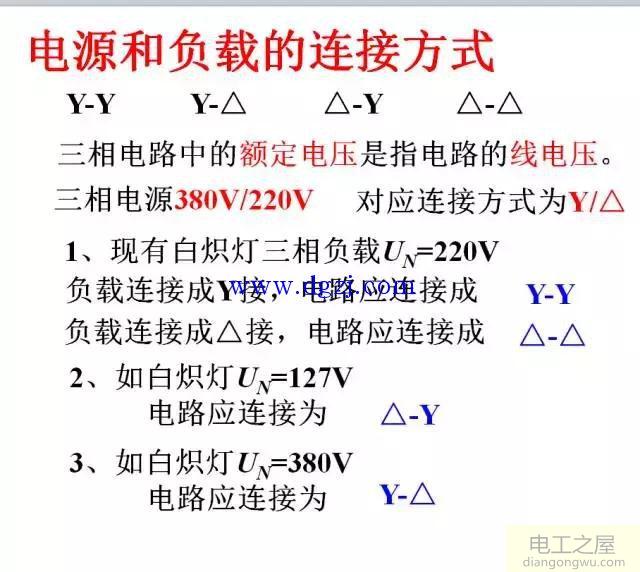 三相电源的线电压和相电压、线电流和相电流之间的关系