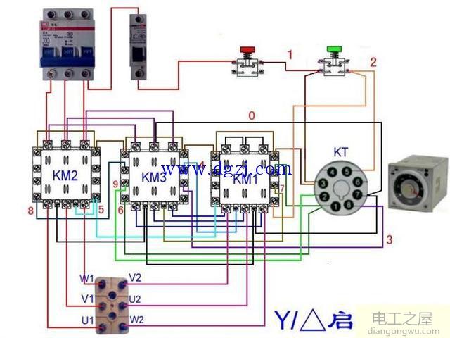 电动机延时启动停止电路图大全