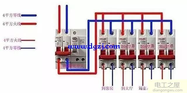 家庭配电箱电路图_家庭配电箱接线图