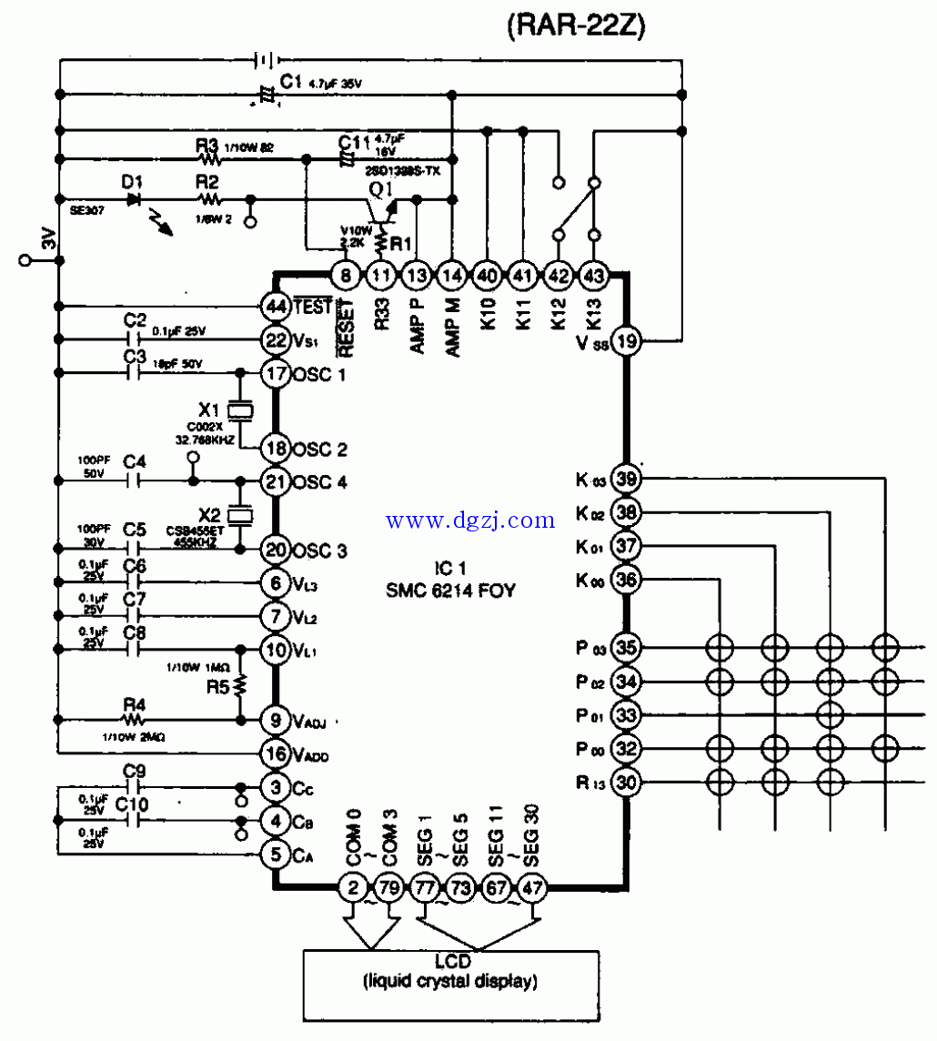 日立空调遥控器电路图