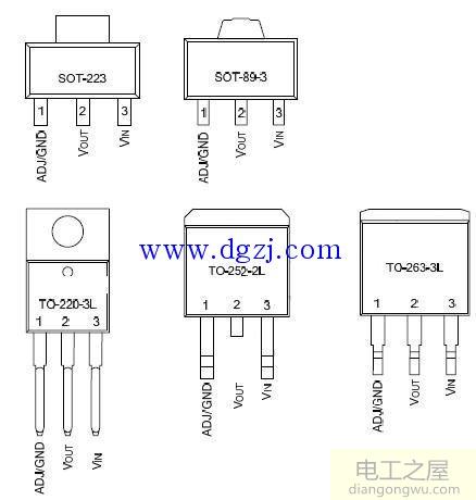 ams1117 3.3稳压电路图