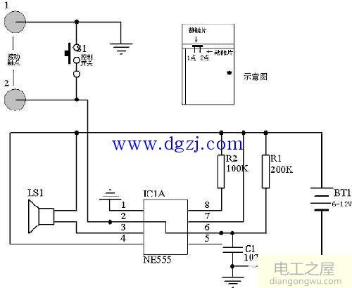 555断线报警器电路图