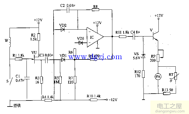 汽车发动机转速表<a href=http://www.diangongwu.com/zhishi/dianlutu/ target=_blank class=infotextkey>电路图</a>原理