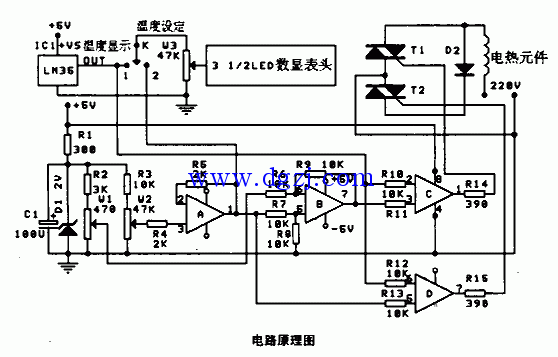 人工智能温度控制器电路原理图