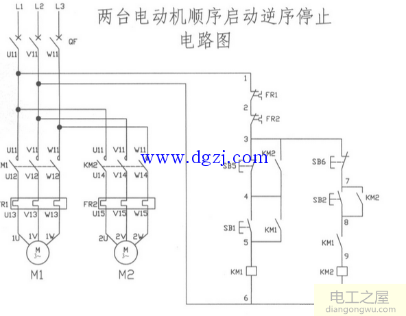 2个电动机顺启逆停_电动机顺启逆停电路图