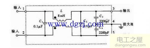电磁干扰滤波器电路图